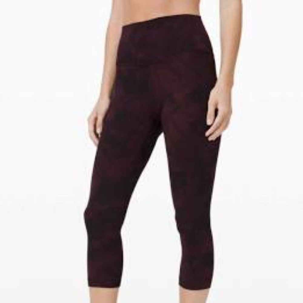 Lululemon Align 7/8 leggings in Burgundy Tie Dye